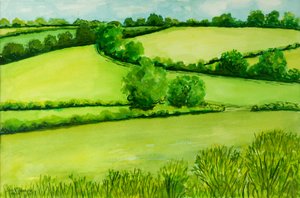 Zomerlandschap, 2010 door Joan Thewsey